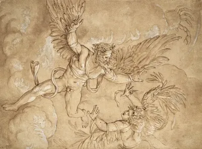 Copy After Giulio Romanos Fall Of Icarus
