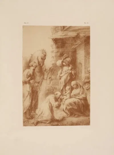 Correggio Drawing Of Adoration Of The Kings
