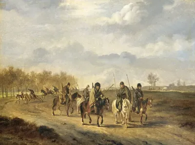 Cossacks On A Country Road Near Bergen In North Holland 1813