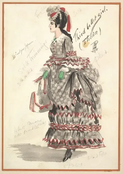 Costume Design For Third Ballet Girl Italian