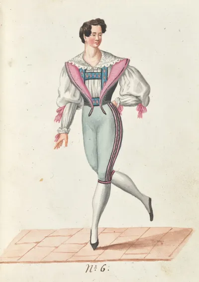 Costume Designs For The Ballet La Pastorella Svizzera Pl 6
