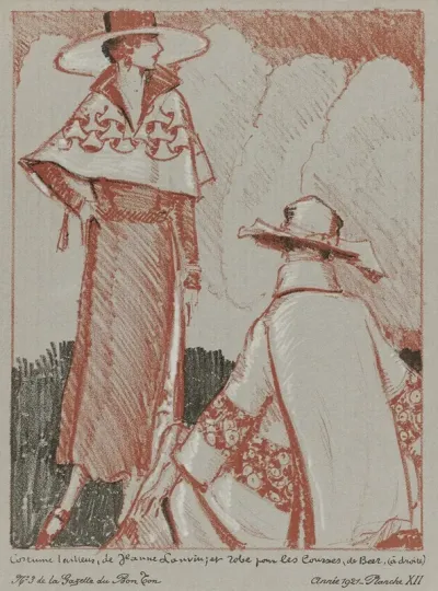 Costume Tailleur De Jeanne Lanvin Et Robe Pour Les Courses De Beer