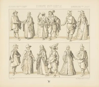 Costumes De La Fin Du Xvie Siecle Du Commencement Du Xviie