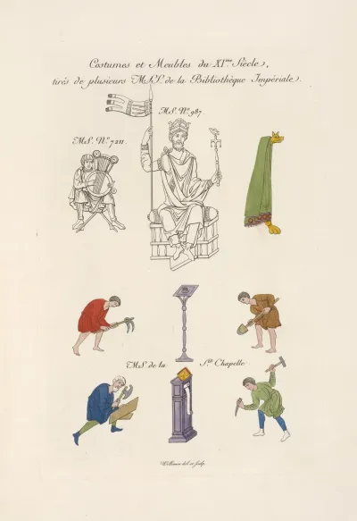 Costumes Et Meubles De Xime Siecle Tires De Pusieurs Mss De La Bibliotheque Imperiale
