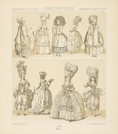 Costumes Feminins Modes Du Temps De Louis XVI Premiere Periode