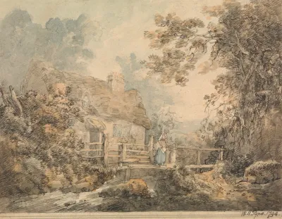 Cottage And Foot Bridge