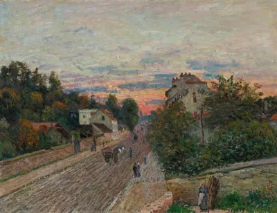 Coucher De Soleil La Route De Versailles A Chavilles