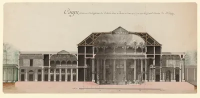 Coupe Prise Sur La Longueur Du Colisee Eleve A Paris En Lannee 1771 Sur Le Grand Chemin De Neuilly