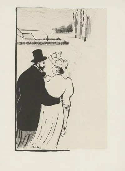 Couple En Promenade Sur Un Chemin Conduisant A Une Maison