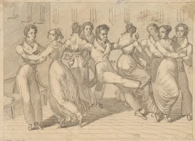 Couples Dancing In An Interior