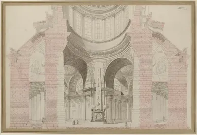 Coupole Du Pantheon Coupe Projet De Decoration Interieure