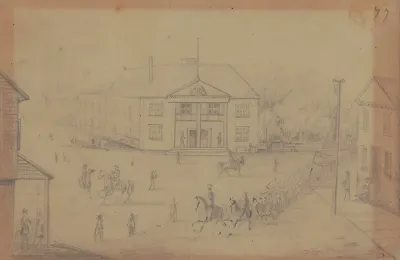 Court House In Corinth Miss 32nd Regt I V Entering Corinth