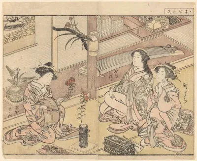 Courtesans Arranging Flowers