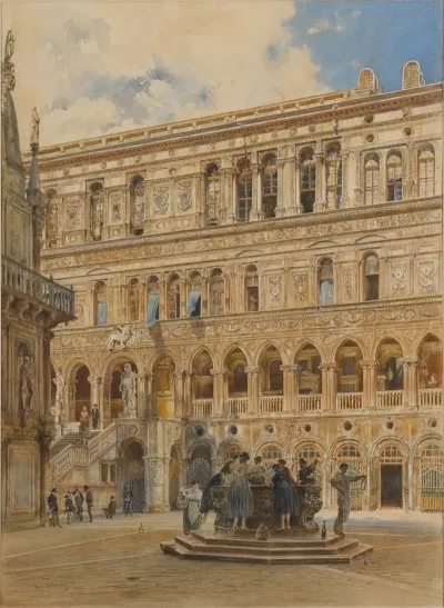 Courtyard Of The Doges Palace Venice
