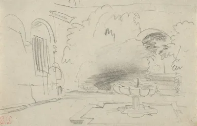 Courtyard With A Fountain