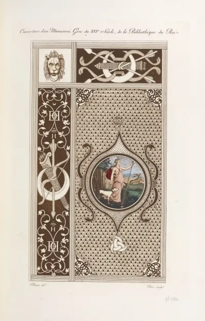 Couverture Dun Manuscrit Grec Du Xvie Siecle De La Bibliotheque Du Roi