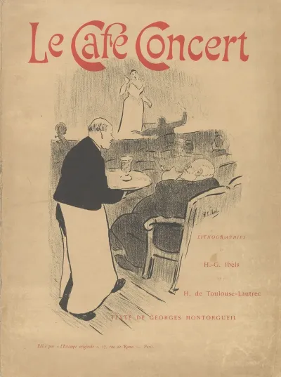 Cover And Title Of The Portfolio Le Cafe Concert