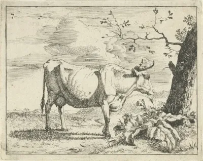 Cow Standing By Tree