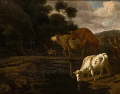Cows On A Footbridge