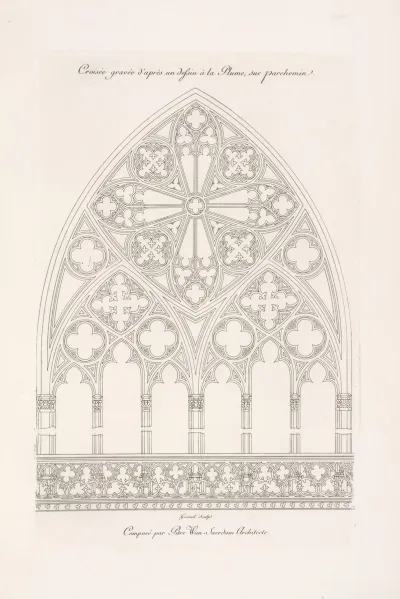 Croisee Gravee Dapres Un Dessin A La Plume Sur Parchemin
