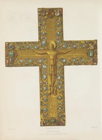 Croix Dor Du Tombeau De La Reine Gisila