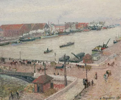 Crue De La Seine Pont Boieldieu Rouen