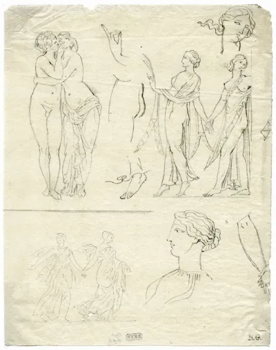 Cupid And Psyche The Borghese Dancers And Part Of Another Relief