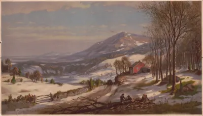 Cutting Wood In Winter