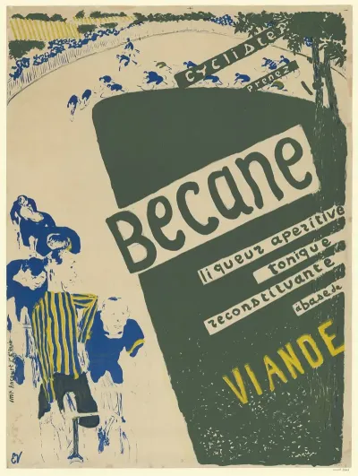 Cyclistes Prenez Becane Liqueur Aperitive Tonique Reconstituante A Base De Viande