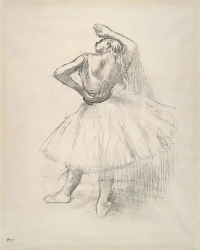 Danseuse Debout Le Bras Droit Leve Standing Dancer Right Arm Raised