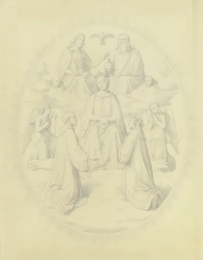 Dante Vor Der Gekronten Mutter Gottes