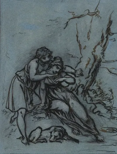 Daphnis Usant De Cette Occasion Lui Mit La Main Dans Le Sein Dont Il Tira La Gente Cigale