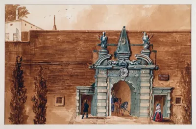 Das Alte Karntnertor In Wien Von Ausen
