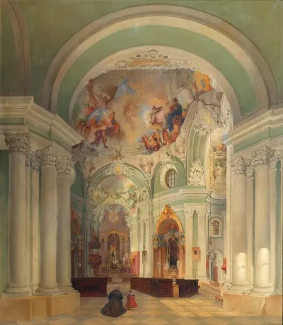 Das Innere Der Piaristenkirche In Wien