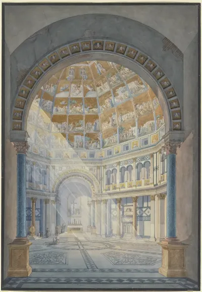 Das Innere Des Baptisteriums S Giovanni In Florenz