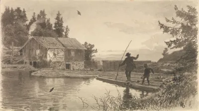 De Glatte Stokkene Husket Sa Vannet Skvalpet Over For Hvert Skritt