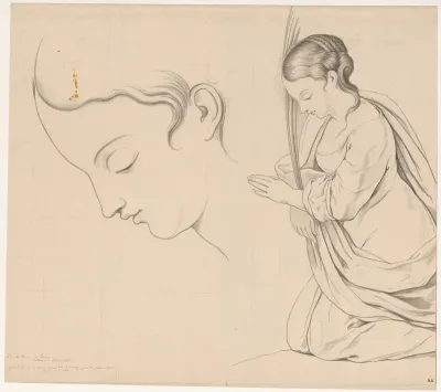 De H Catharina Knielend Met Detail V H Hoofd
