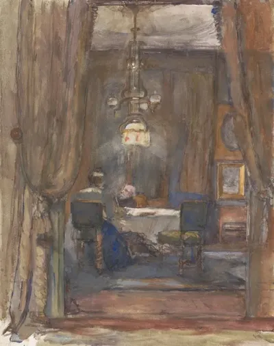 De Huiskamer Aan De Riouwstraat Te Den Haag Bij Avond