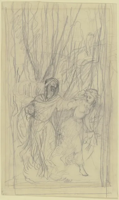 Death And Girl In The Forest