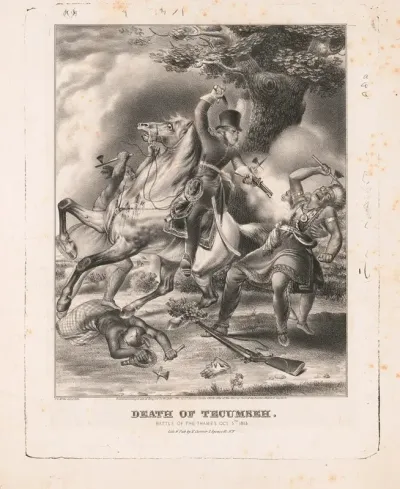 Death Of Tecumseh Battle Of The Thames Oct 5th 1813