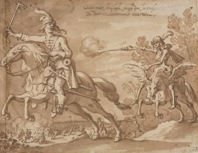 Death On Horseback Chasing A Flying Knight