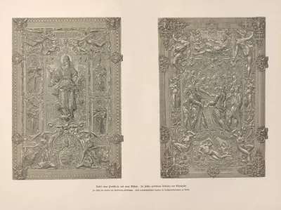 Deckel Eines Pontificale Und Eines Missale In Silber Getriebene Arbeiten Von Eisenhoidt
