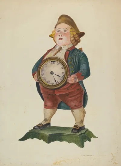 Decorated Cast Iron Clock