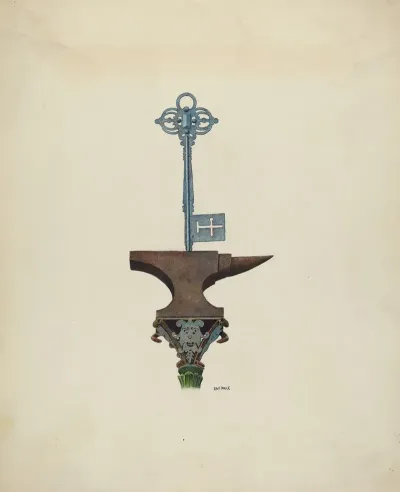 Decorative Ironwork Locksmith Sign