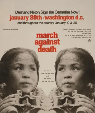 Demand Nixon Sign The Ceasefire Now January 20th Washington D C And Throughout The Country