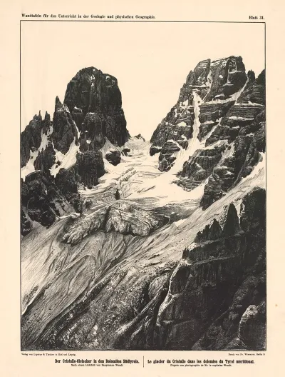 Der Cristallo Gletscher In Den Dolomiten Sudcyrols
