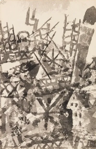 Der Krieg Schreitet Uber Eine Ortschaft
