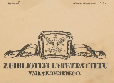 Design For A Bookplate Of The University Of Warsaw Library 5