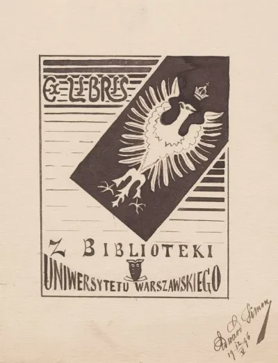 Design For A Bookplate Of The University Of Warsaw Library 8