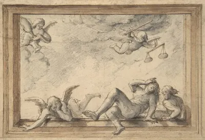 Design For A Ceiling With An Allegory Of Justice